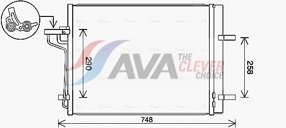 AVA COOLING SYSTEMS FD5647D: Kondensaator, kliimaseade ** CLEVER FIT ** koos kuivatiga