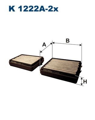 FILTRON K 1222A-2x: Filtro abitacolo Filtro al carbone attivo