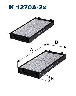 FILTRON K 1270A-2x: Filtru, aer habitaclu Filtru carbon activ
