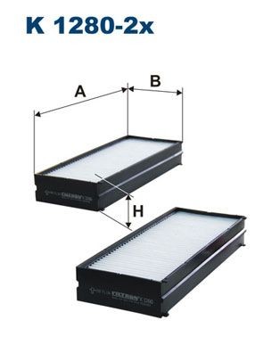 FILTRON K 1280-2x: Filtru, aer habitaclu Filtru de particule