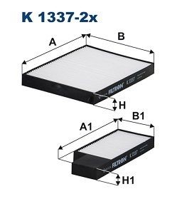FILTRON K 1337-2x: Filtrs, Salona telpas gaiss Daļiņu filtrs