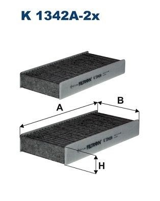 FILTRON K 1342A-2x: Filter, salongiõhk Aktiivsöefilter