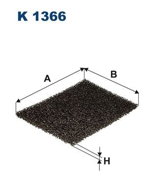 FILTRON K 1366: Filtru, aer habitaclu Filtru de particule