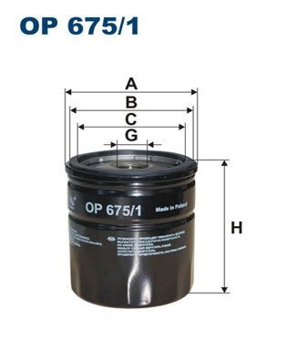FILTRON OP 675/1: Alyvos filtras