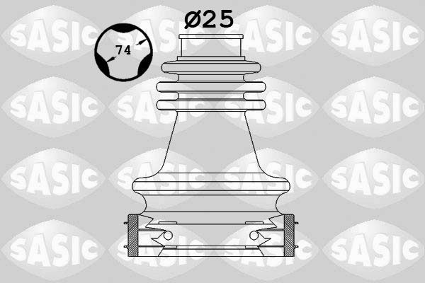 SASIC 1904048: Kit cuffia, semiasse sul lato del cambio