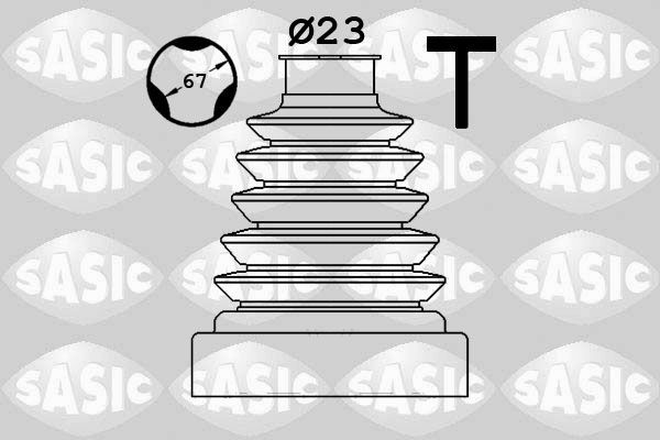 SASIC 1906094: Kit cuffia, semiasse Assale anteriore, sul lato del cambio, Thermoplast