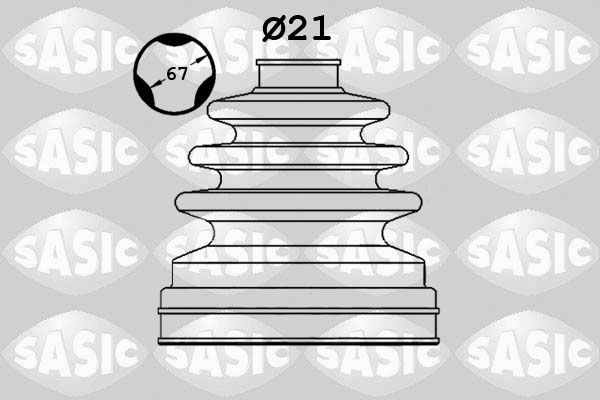 SASIC 1906095: Jeu de joint-soufflet, arbre de commande du côté boîte de vitesses