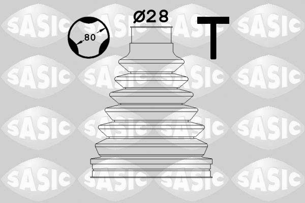SASIC 1906105: Faltenbalgsatz, Antriebswelle getriebeseitig, Thermoplast