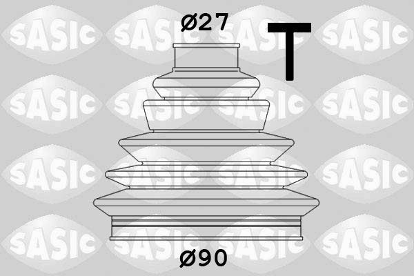 SASIC 1906112: Kaitsekummikomplekt, veovõll Esisild, rattapool, Termoplast