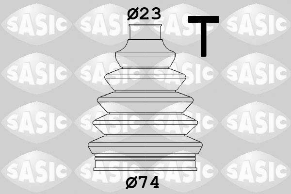 SASIC 1906160: Jeu de joint-soufflet, arbre de commande Essieu avant, côté roue, Thermoplastique