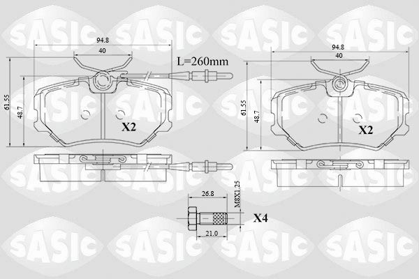 SASIC 6210063: Piduriklotsid Esisild
