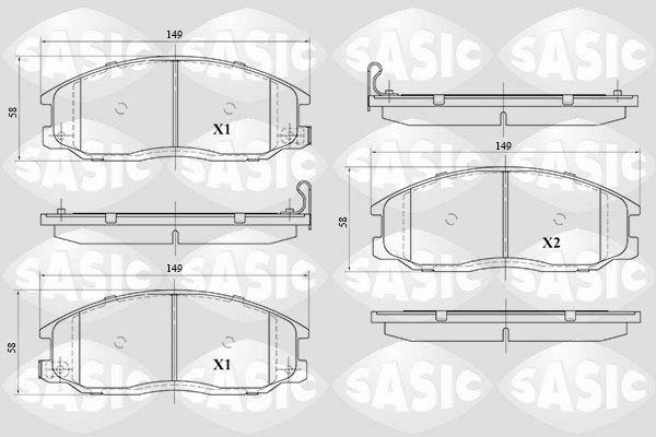SASIC 6216093: Bremseklosser framaksel