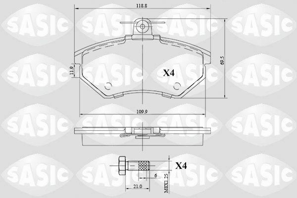 SASIC 6216101: Piduriklotsid Esisild
