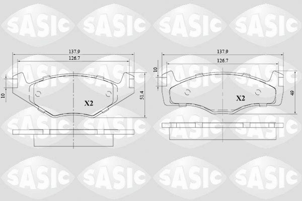 SASIC 6216102: Piduriklotsid Esisild