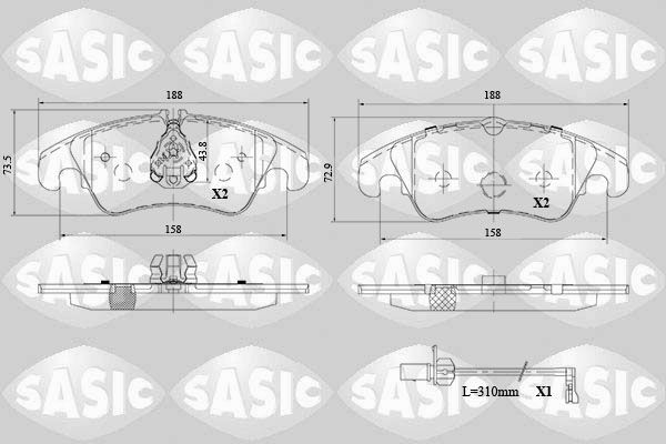 SASIC 6216103: Piduriklotsid Esisild