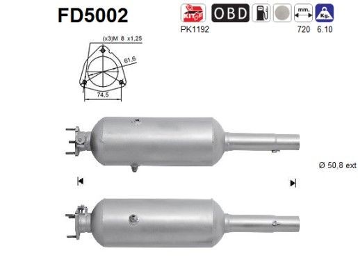 AS FD5002: Kietųjų dalelių filtras