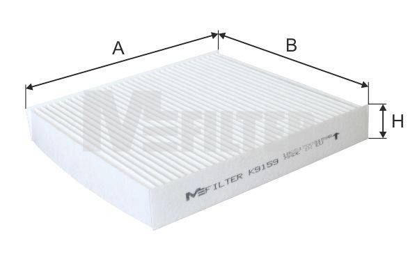 MFILTER K 9159: Filter, salongiõhk Tolmufilter