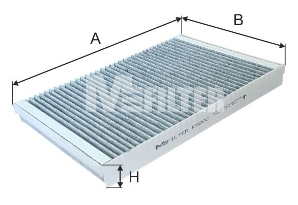 MFILTER K 920C: Filter, salongiõhk Aktiivsöefilter, Tolmufilter