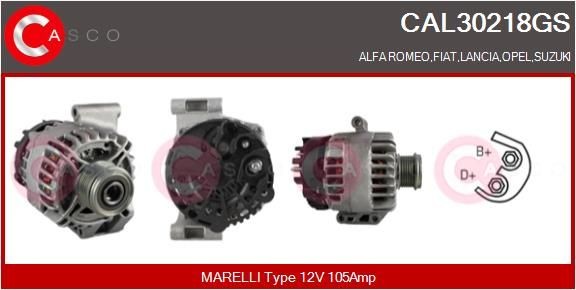 CASCO CAL15056RS: Alternatore Reman 80A