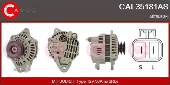 CASCO CAL15320AS: Laturi 105A, Integroidulla säätimellä