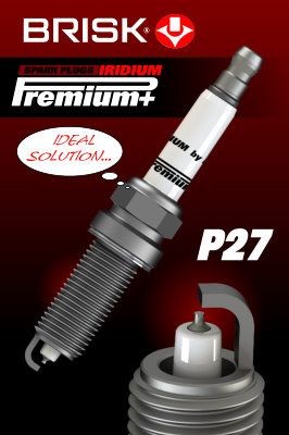BRISK 1971: Uždegimo žvakė P27 IRIDIUM PREMIUM+ Veržliarakčio dydis: 14 mm