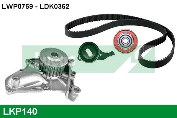 LUCAS LKP140: Veepump + hammasrihmakomplekt Hamm.hulk: 163, Laius: 26,7mm