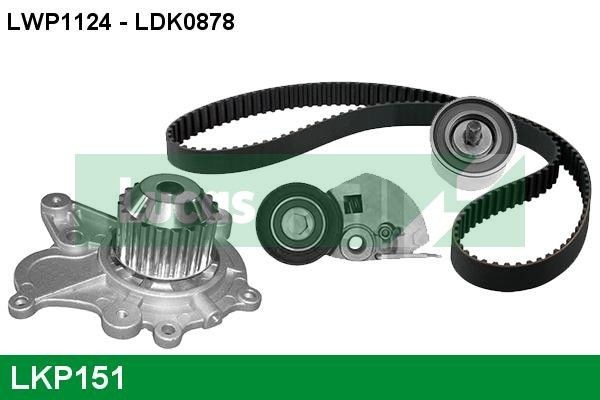 LUCAS LKP151: Veepump + hammasrihmakomplekt Hamm.hulk: 123, Laius: 28mm