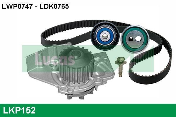 LUCAS LKP152: Veepump + hammasrihmakomplekt Hamm.hulk: 144, Laius: 25,4mm