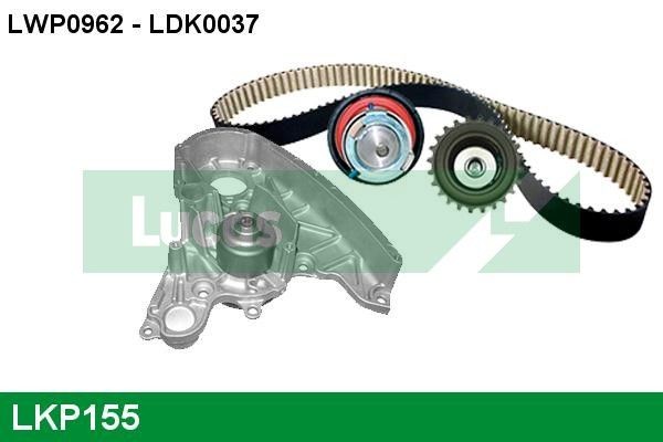LUCAS LKP155: Veepump + hammasrihmakomplekt Hamm.hulk: 178, Laius: 30mm