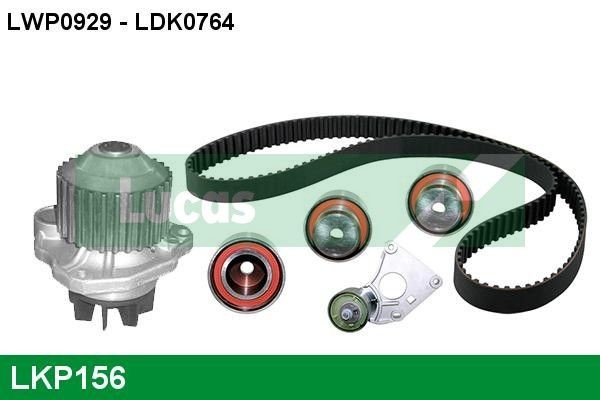 LUCAS LKP156: Veepump + hammasrihmakomplekt Hamm.hulk: 259, Laius: 32mm