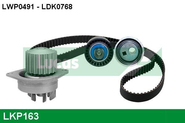 LUCAS LKP163: Veepump + hammasrihmakomplekt Hamm.hulk: 136, Laius: 25,4mm