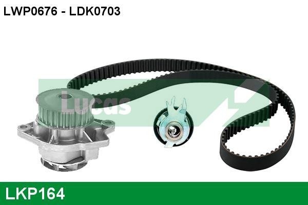 LUCAS LKP164: Veepump + hammasrihmakomplekt Hamm.hulk: 135, Laius: 19mm