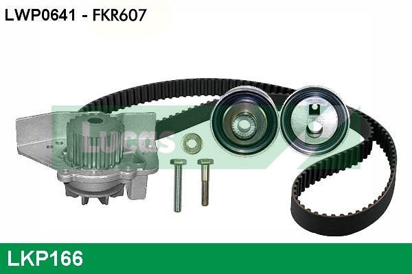 LUCAS LKP166: Veepump + hammasrihmakomplekt Hamm.hulk: 136, Laius: 25,4mm