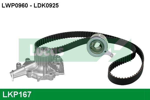 LUCAS LKP167: Veepump + hammasrihmakomplekt Hamm.hulk: 109, Laius: 25mm
