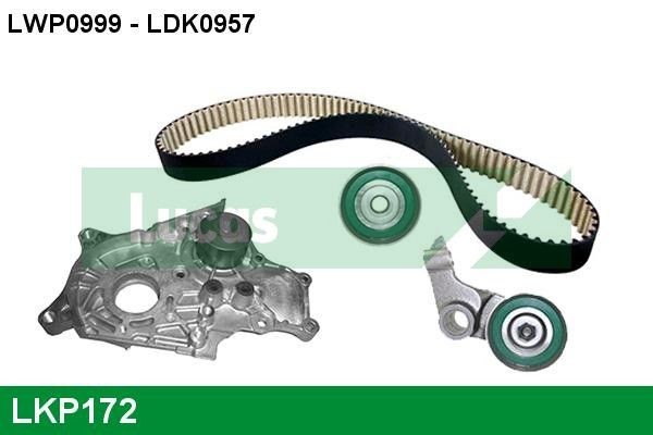 LUCAS LKP172: Veepump + hammasrihmakomplekt Hamm.hulk: 178, Laius: 25mm