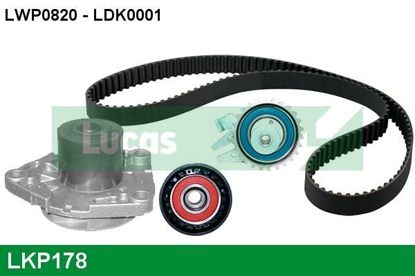 LUCAS LKP178: Ūdenssūknis + Zobsiksnas komplekts Zobu skaits: 198, Platums: 24mm