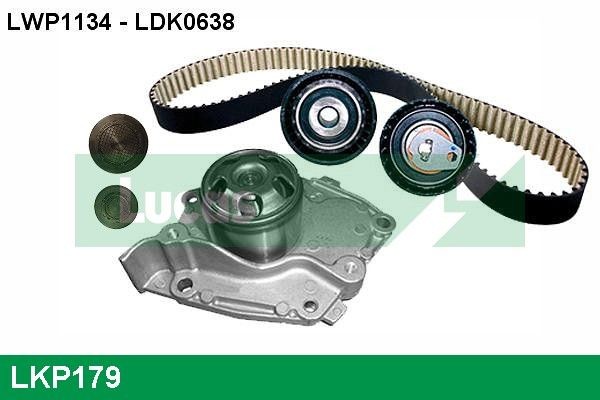 LUCAS LKP179: Veepump + hammasrihmakomplekt Hamm.hulk: 126, Laius: 27mm