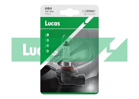 LUCAS LLB9006P: Hõõgpirn, Kaugtuli Lucas 12V, 51W, HB4