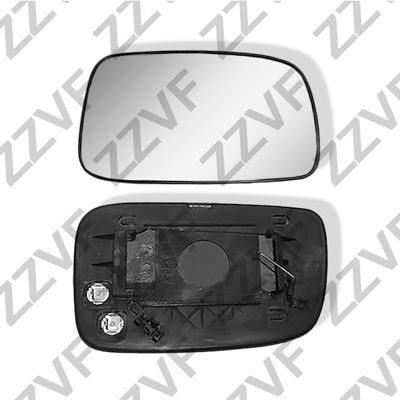ZZVF ZVTO2102R: Speilglass, ytterspeil høyre, oppvarmet