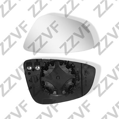 ZZVF ZVVW1125L: Backspegelglas Vänster, uppvärmt