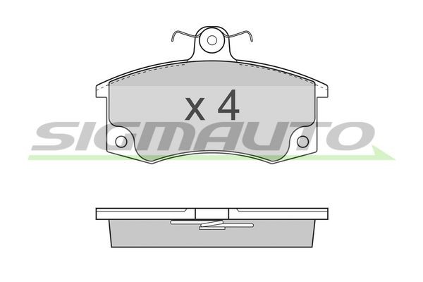 SIGMAUTO SPA735: Piduriklotsid Esisild