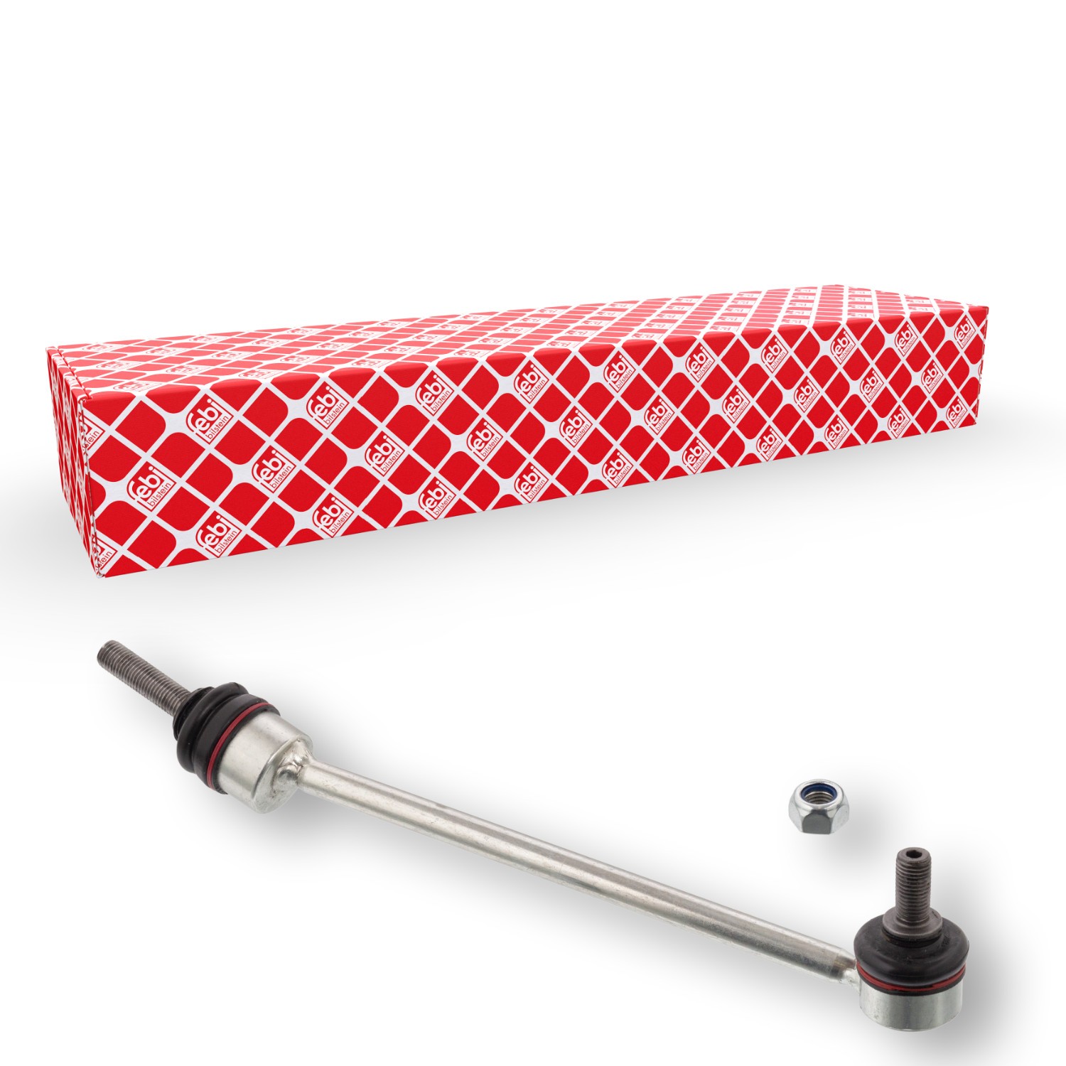 FEBI BILSTEIN 106869: Brat / bieleta suspensie, stabilizator HITACHI Turbo NEW Axa fata dreapta, 260mm, Otel, cu piulițe