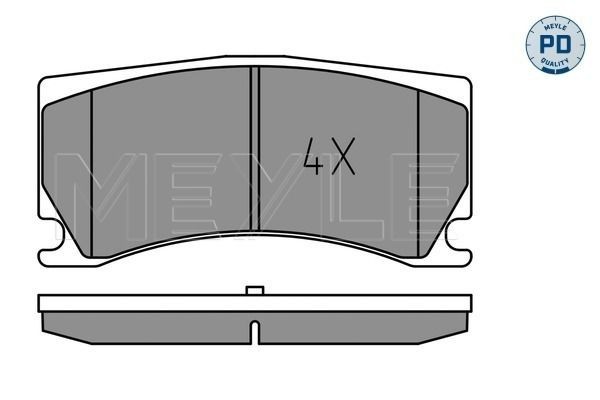 MEYLE 025 248 5115/PD: Piduriklotsid MEYLE-PD: Advanced performance and design. Tagasild, koos kokkusurumisvastase plekiga
