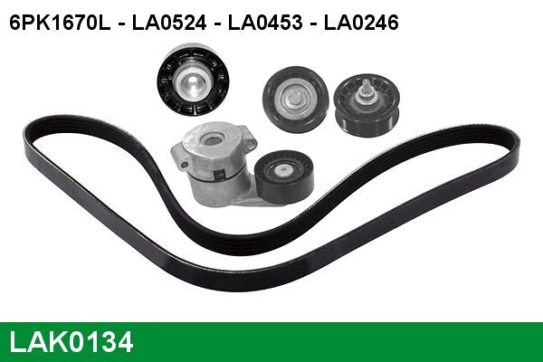 LUCAS LAK0134: Set curea transmisie cu caneluri