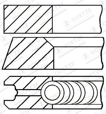 GOETZE ENGINE 08-318707-10: Kit fasce elastiche