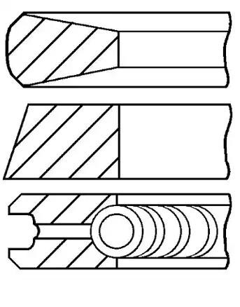 GOETZE ENGINE 08-325500-00: Set segmenti piston
