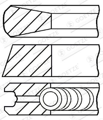 GOETZE ENGINE 08-325507-00: Set segmenti piston