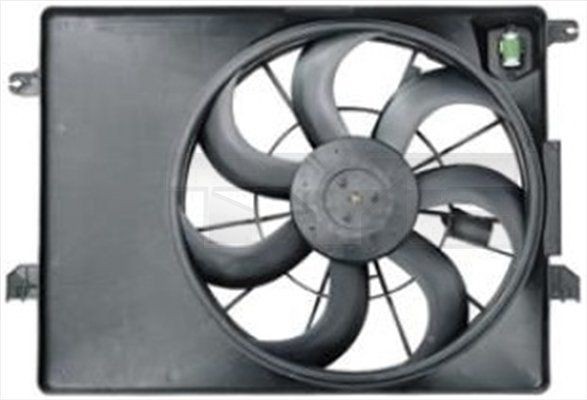 TYC 817-0002: Ventola radiatore 470mm, con telaio ventola radiatore (telaio), con impedenza/resistenza carico