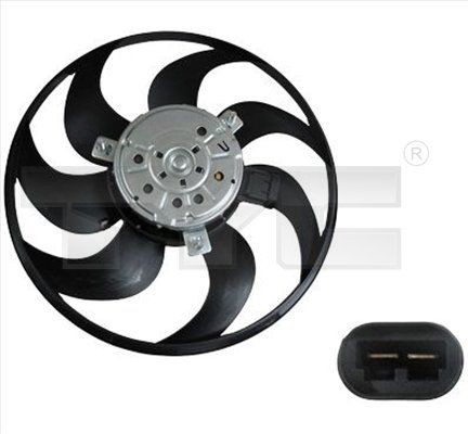 TYC 821-0017: Ventilátor chladenia motora 312mm, bez ramu vetraka chladica