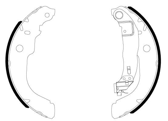 MINTEX MFR760: Set saboti frana fara accesorii, cu maneta frana de mana